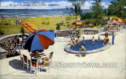 Grant Park Beach - MIlwaukee, Wisconsin WI Postcard