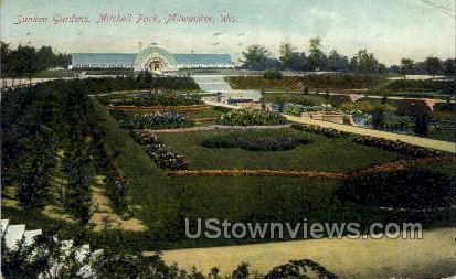 Sunken Gardens, Mitchell Park - MIlwaukee, Wisconsin WI Postcard
