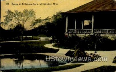 Kilbourn Park - MIlwaukee, Wisconsin WI Postcard
