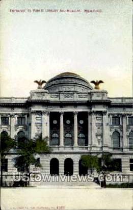 Public Library And Museum - MIlwaukee, Wisconsin WI Postcard
