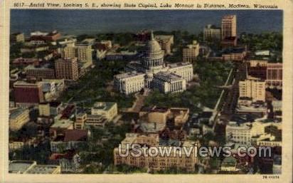Aerial View - Madison, Wisconsin WI Postcard