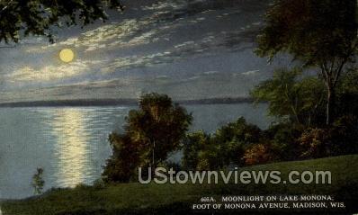 Lake Monona - Madison, Wisconsin WI Postcard