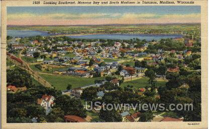Monona Bay - Madison, Wisconsin WI Postcard