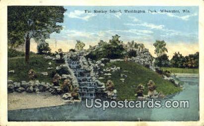 Monkey Island, Washington Park - MIlwaukee, Wisconsin WI Postcard
