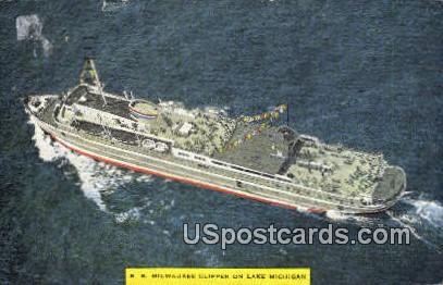 SS Milwaukee Clipper, Lake Michigan - Wisconsin WI Postcard