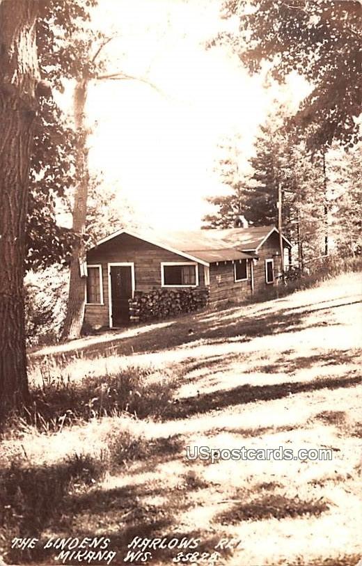 The Lindens Harlows Re - Mikana, Wisconsin WI Postcard