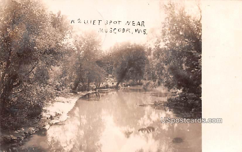 Quiet Spot - Muscoda, Wisconsin WI Postcard