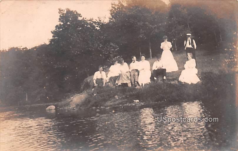 Group of People by Shore - MIlwaukee, Wisconsin WI Postcard