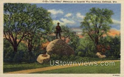 Memorial To Spanish War Veterans - Oshkosh, Wisconsin WI Postcard