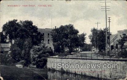 Wisconsin Street - Portage Postcard