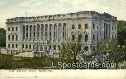 State Historical Library - Madison, Wisconsin WI Postcard