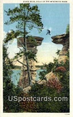 Stand Rock - Wisconsin Dells Postcards, Wisconsin WI Postcard