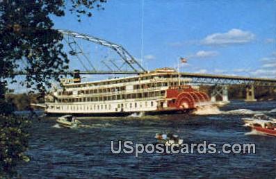 SS Delta Queen - Mississippi River, Wisconsin WI Postcard
