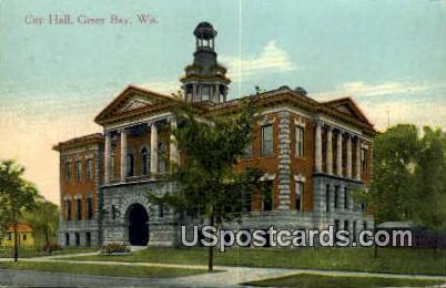 City Hall - Green Bay, Wisconsin WI Postcard