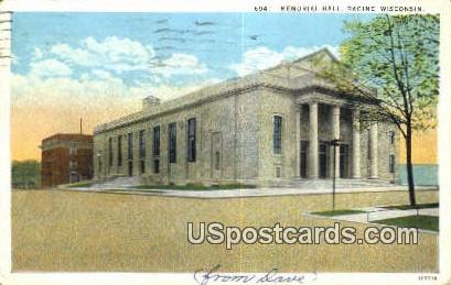 Memorial Hall - Racine, Wisconsin WI Postcard
