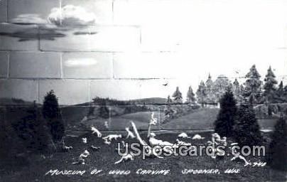 Museum of Wod Carving - Spooner, Wisconsin WI Postcard