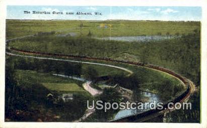 Horseshoe Curve - Ableman, Wisconsin WI Postcard