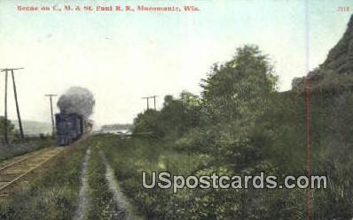 CM & St Paul RR - Mazomanie, Wisconsin WI Postcard