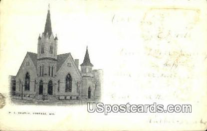 ME Church - Portage, Wisconsin WI Postcard