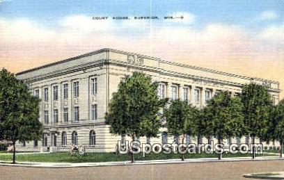 Court House - Superior, Wisconsin WI Postcard