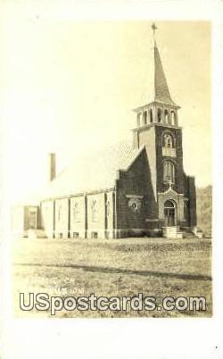 Catholic Church, Real photo - Gays Mill, Wisconsin WI Postcard