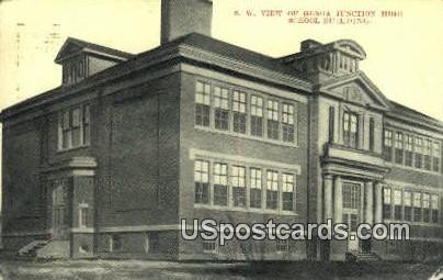 Genoa Junction High School Building - Wisconsin WI Postcard