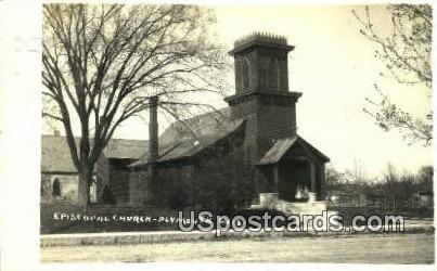 Episcopal Church, Real Photo - Plymouth, Wisconsin WI Postcard