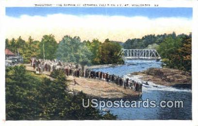 The Rapids - Keshena Falls, Wisconsin WI Postcard