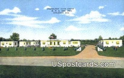 Dreamland Auto Court - Appleton, Wisconsin WI Postcard