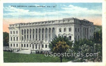 State Historical Library - Madison, Wisconsin WI Postcard