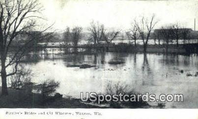 Stroller's Bridge & Old Wisconse - Wausau, Wisconsin WI Postcard