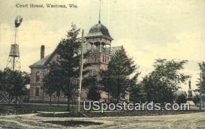 Court House - Wautoma, Wisconsin WI Postcard