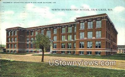 North Division High School - MIlwaukee, Wisconsin WI Postcard