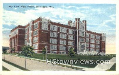 Bay View High School - MIlwaukee, Wisconsin WI Postcard