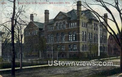 East Side High School - MIlwaukee, Wisconsin WI Postcard