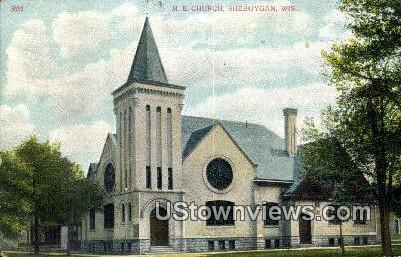 ME Church - Sheboygan, Wisconsin WI Postcard