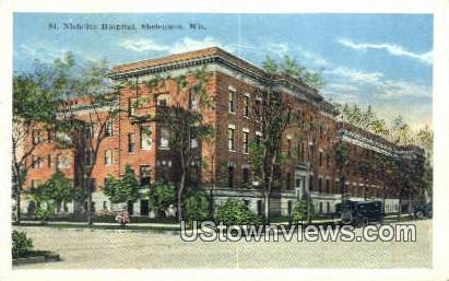 St Nicholas Hospital - Sheboygan, Wisconsin WI Postcard