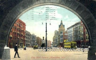 City Hall Square - MIlwaukee, Wisconsin WI Postcard