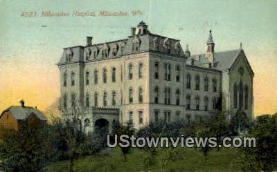 Milwaukee Hospital - Wisconsin WI Postcard