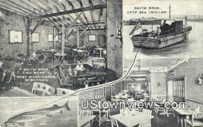 Smith Bros Fish Shanty - Port Washington, Wisconsin WI Postcard