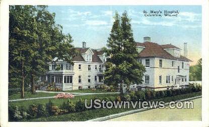 Mary's Hospital - Columbus, Wisconsin WI Postcard