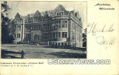 Lawrence University, Science Hall - Appleton, Wisconsin WI Postcard
