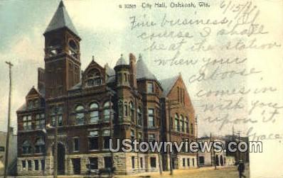 City Hall - Oshkosh, Wisconsin WI Postcard