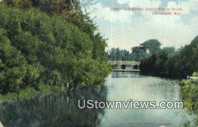 Car Bridge, Spring Brook - Janesville, Wisconsin WI Postcard