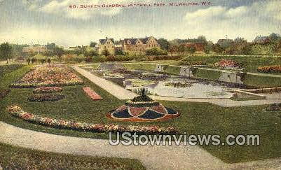 Sunken Garden, Mitchell Park - MIlwaukee, Wisconsin WI Postcard