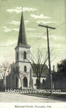 Episcopal Church - Waukesha, Wisconsin WI Postcard