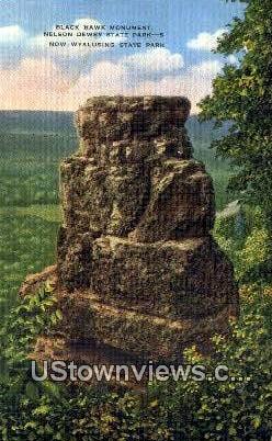 Black Hawk Monument - Wyalusing State Park, Wisconsin WI Postcard