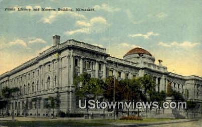 Public Library & Museum - MIlwaukee, Wisconsin WI Postcard