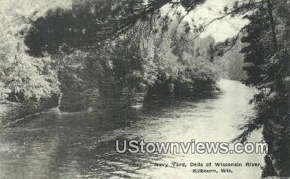 Navy Yard, Wisconsin River - Kilbourn Postcard