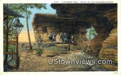 Luncheon Hall, Dells - Wisconsin River Postcards, Wisconsin WI Postcard